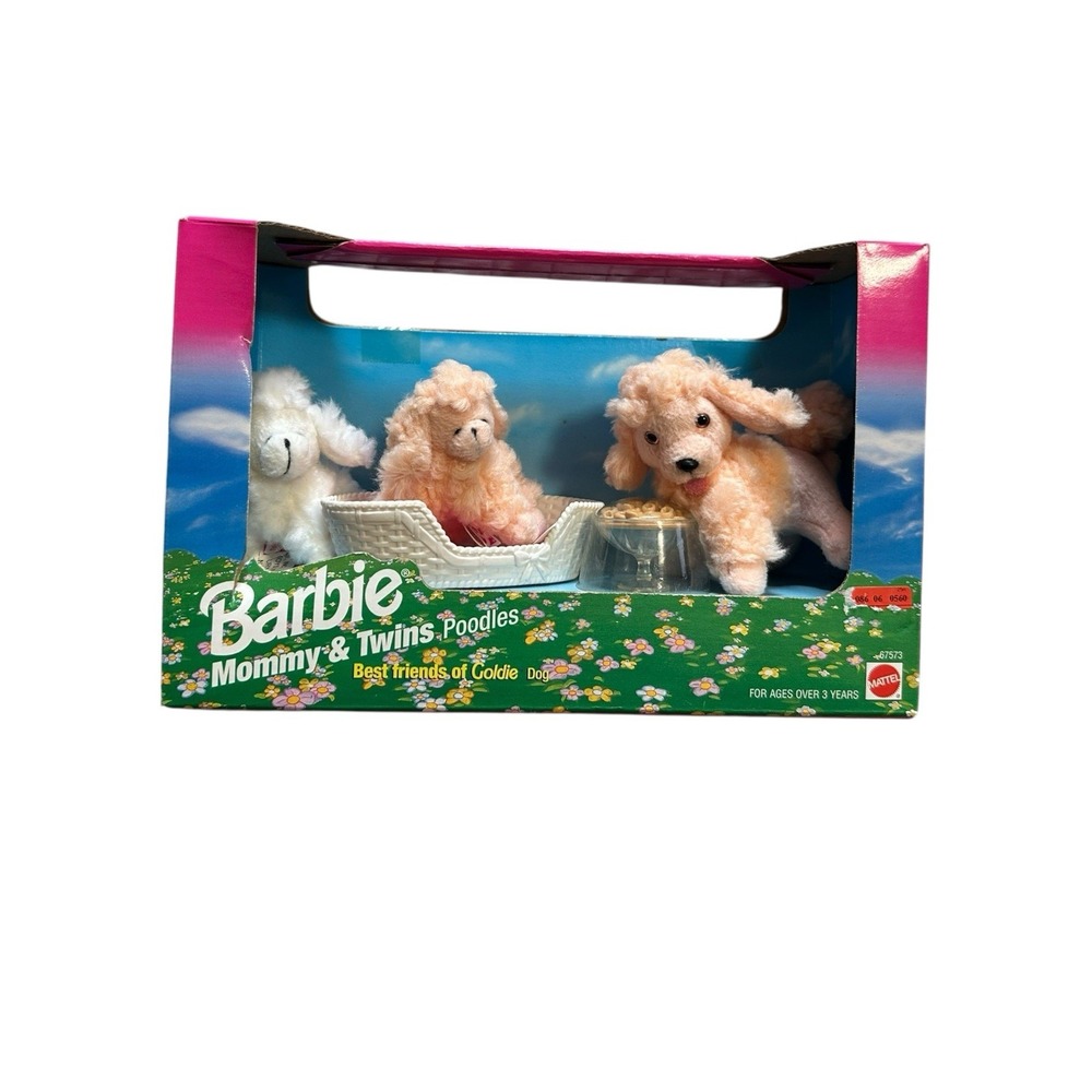 Barbie Mommy & Twins Pets Set With Basket 1996 Mattel #67573